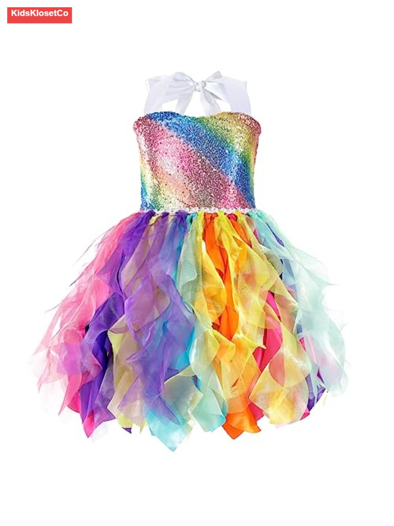 Sequin Layered Tulle Tutu Dress For Girls Princess Party